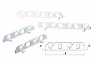 TREM SRL PORTACANNE A PARETE DA RIPOSO 4 POSTI BIANCO PVC