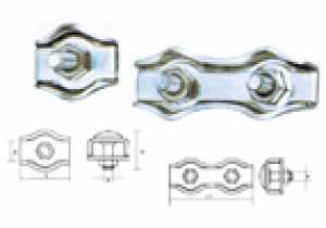 TREM SRL MORSETTO SERRACAVO DOPPIO MM.3 ACCIAIO INOX