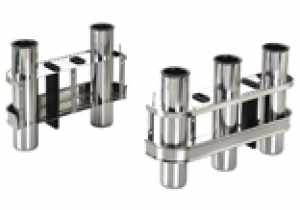 TREM SRL PORTACANNE IN ACCIAIO INOX A PARETE MULTIPLO 2 POSTI