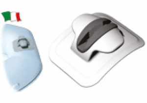 SCOPREGA BITTA IN PVC GRIGIO CHIARO CON STROZZASCOTTE