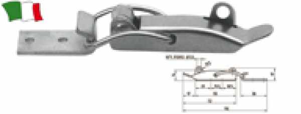 CHIUSURA A LEVA STANDARD INOX C/PORTALUCCHETTO