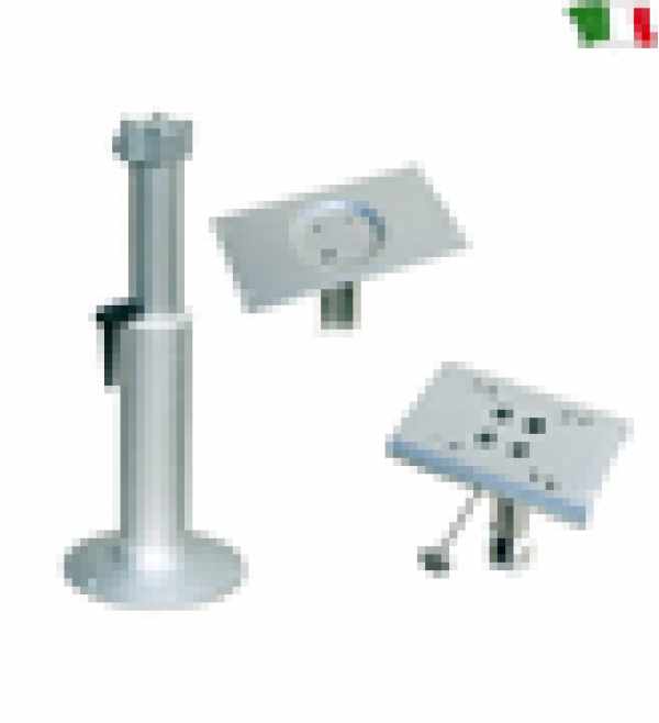 SUPPORTO PER SEDILE GIREVOLE TELESCOPICO CM.43-63 C/SLITTA