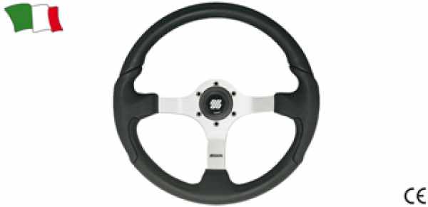 VOLANTE IN POLIURETANO E RAZZE IN METALLO DA CM.35