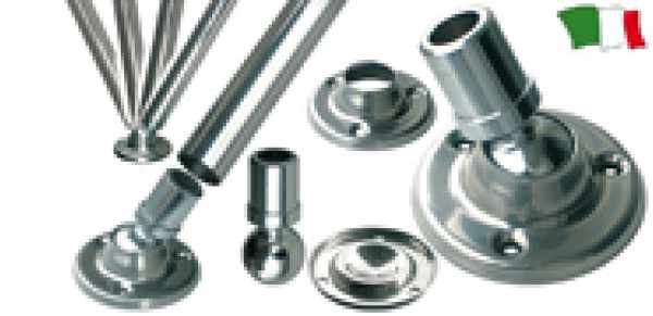 BASE CIRCOLARE SNODATA PRESSOFUSO INOX MM.22