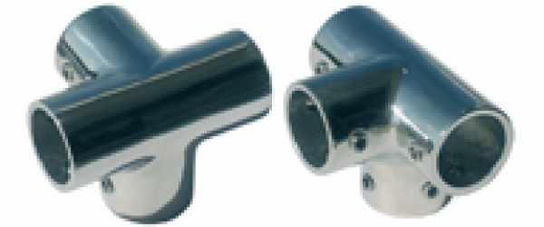 RACCORDO A TRE ASSI PASSANTE PRESSOFUSO INOX MM.25