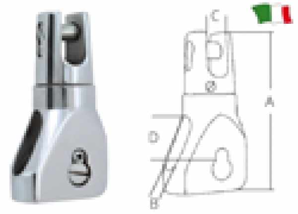 GIUNTO GIREVOLE IN ACCIAIO INOX ANTISVITAMENTO CATENA MM.6/8