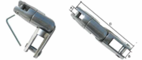 GIUNTO DOPPIO GIREVOLE IN ACCIAIO INOX CATENA MM.6/8