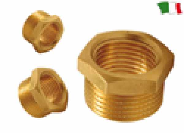 RIDUZIONE MASCHIO 1"1/2 X 1" IN OTTONE PESANTE