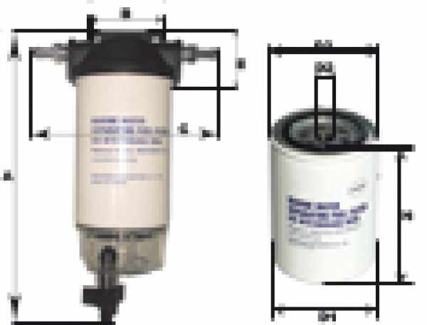 FILTRO DECANTATORE UNIVERSALE ACQUA-CARBURANTE YAMAHA COMPLETO