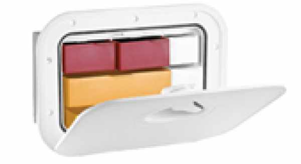 SPORTELLO MM.275X375 BIANCO CON CASSETTIERA