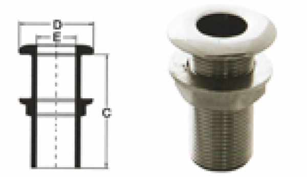 SCARICO A MARE DA 1"(X 73) IN ACCIAIO INOX 316