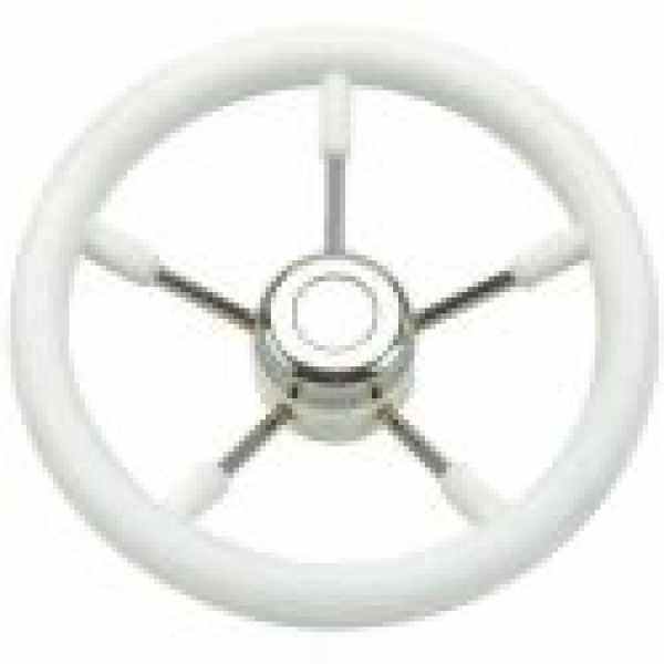 VOLANTE INOX E POLIURETANO BIANCO DA CM.35