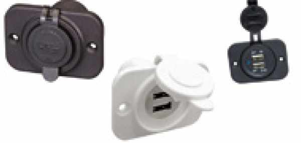 PRESA USB DOPPIA DA PANNELLO NERO