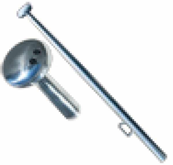 ASTA PORTABANDIERA INOX CM.75 TESTA FUNGO