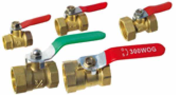 VALVOLA A SFERA CON PASSAGGIO RIDOTTO FEMMINA DA 1/4" IN OTTONE PESANTE