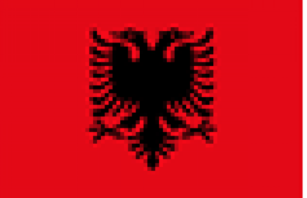 BANDIERA ALBANIA 20X30 IN STAMINA