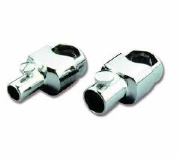 BASE ASTA PORTABANDIERA PER TUBO REGOLABILE MM.20 OTTONE CROMATO