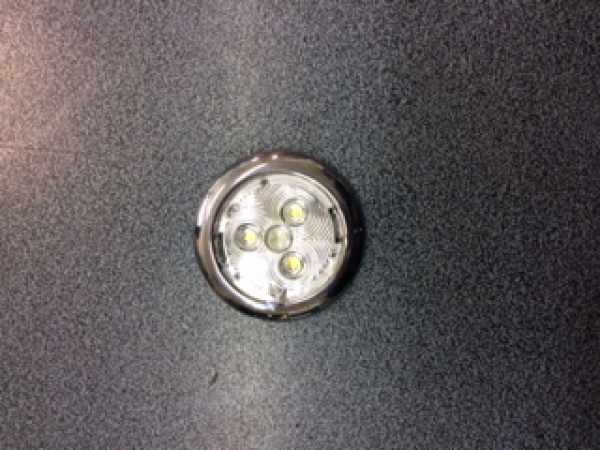 PLAFONIERA 3 LED SOVRAPPOSTA INOX MM.70