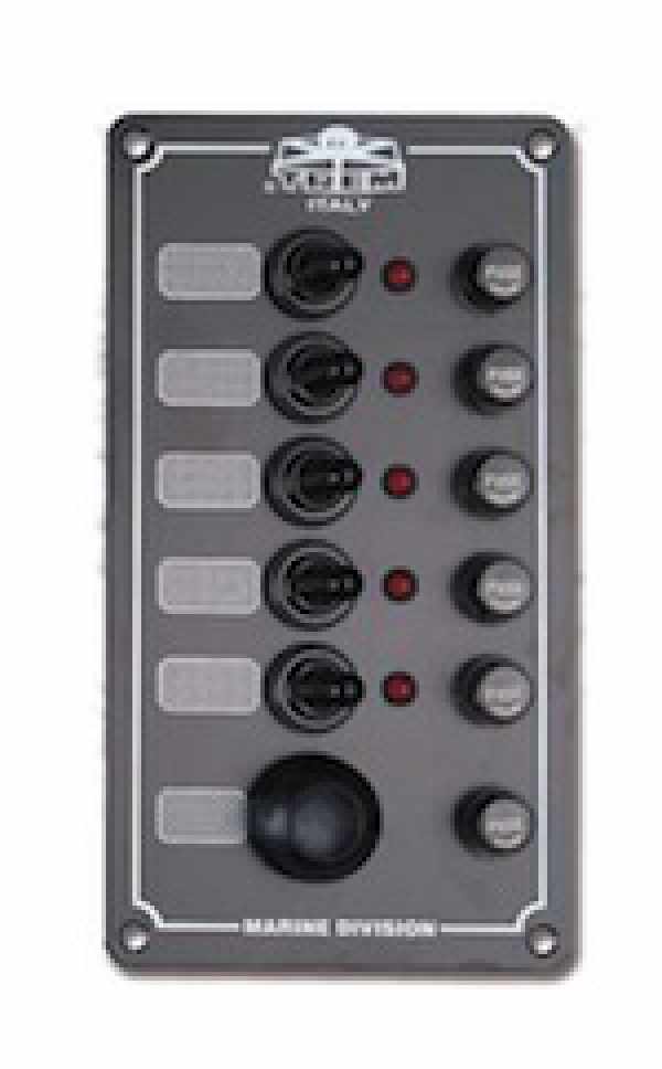 PANNELLO MOD.MARINE 5 INTERRUTTORI+TROMBA