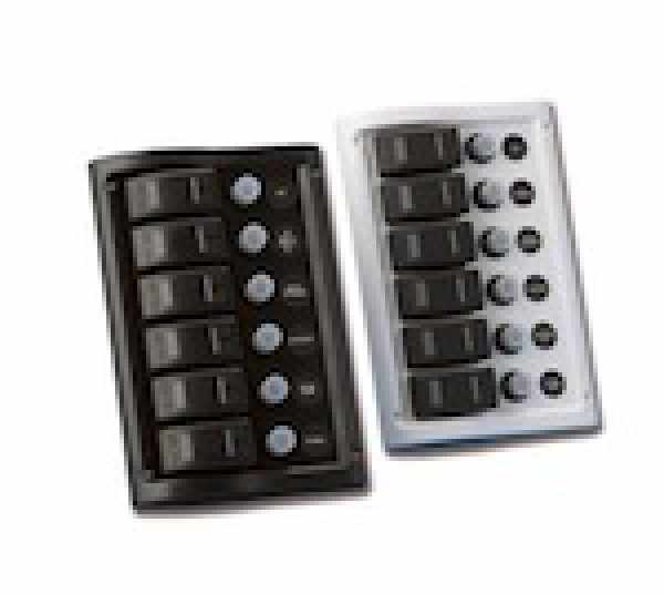 PANNELLO MOD.B 6 INTERRUTTORI NERO