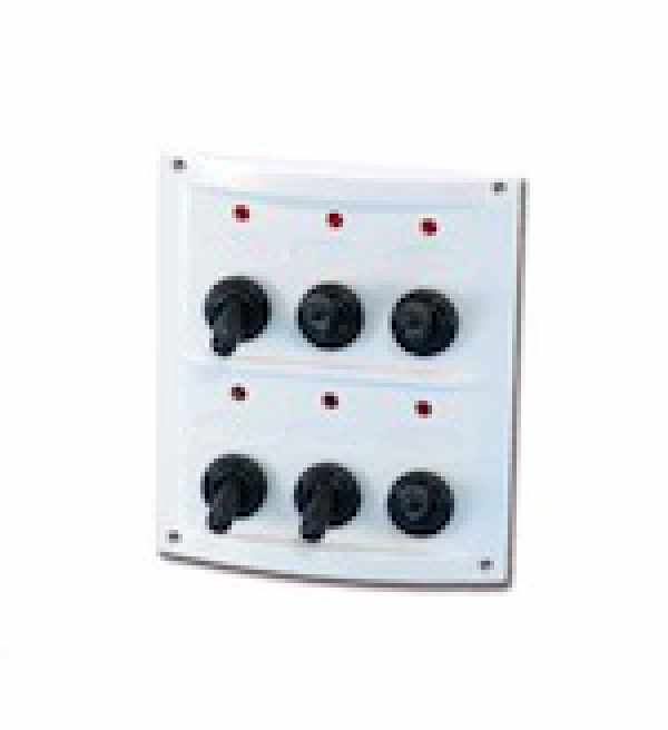 PANNELLO MOD.E 6 INTERRUTTORI BIANCO