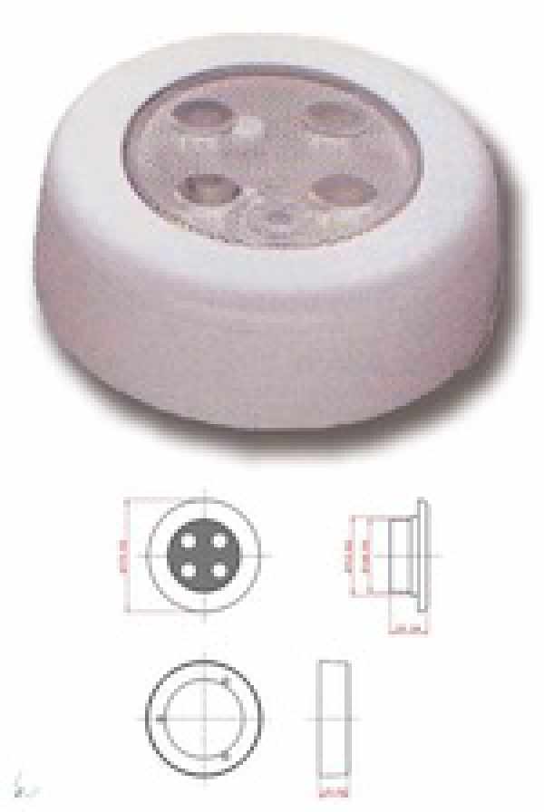 PLAFONIERA 3 LED INCASSO/PARETE NYLON BIANCO