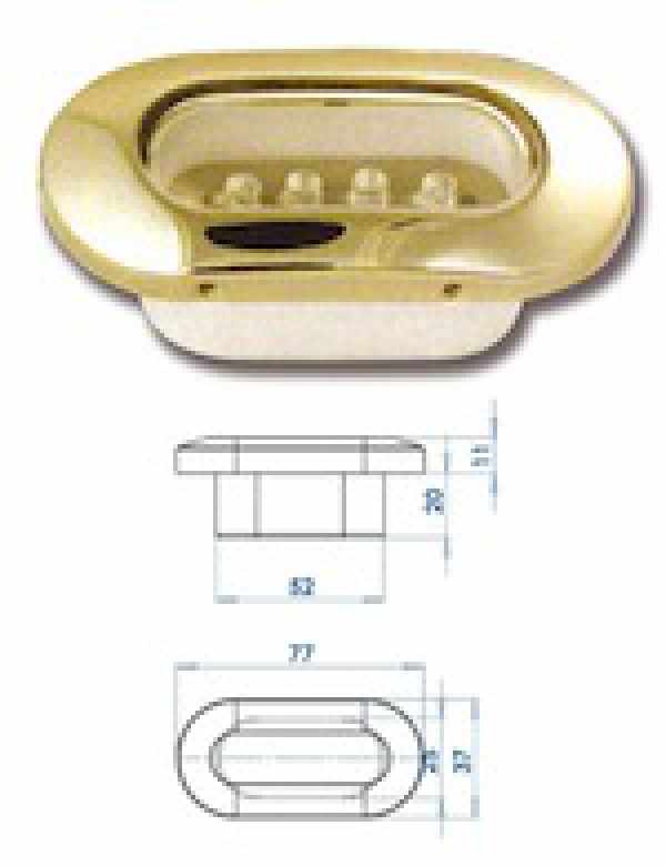 PLAFONIERA 4 LED OVALE INOX