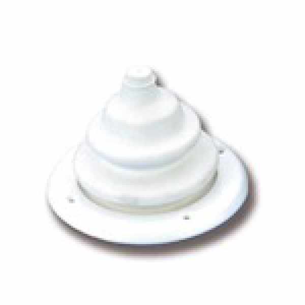CUFFIA PASSACAVO FISSAGGIO A VITE MM.105X65 BIANCA