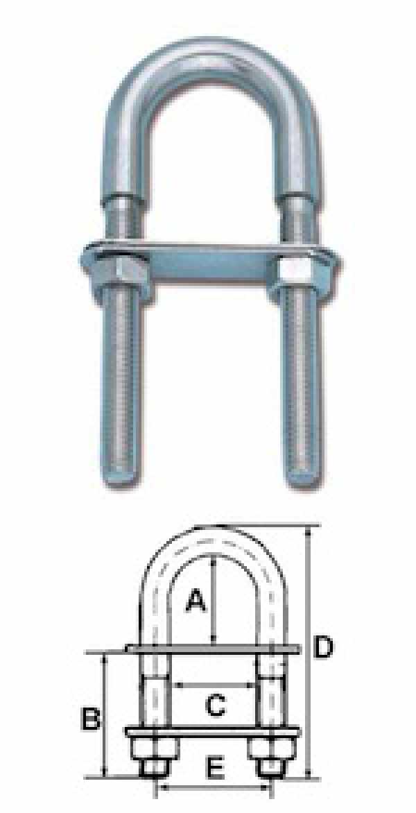 GOLFARE AD U INOX MM.8X105