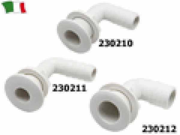 SCARICO A MARE 90° MM.20 NYLON BIANCO