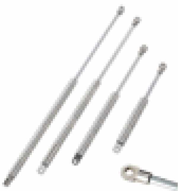 PISTONE A GAS TELESCOPICO LUNGHEZZA MM.335 DA KG.20 INOX