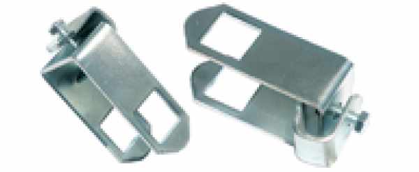 STAFFA FISSAGGIO SCATOLATO MM.40 RULLI LATERALI 80X40